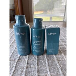 MDHair Customized Shampoo Conditioner Serum restore 5.0 oz Exp 2027 Sealed